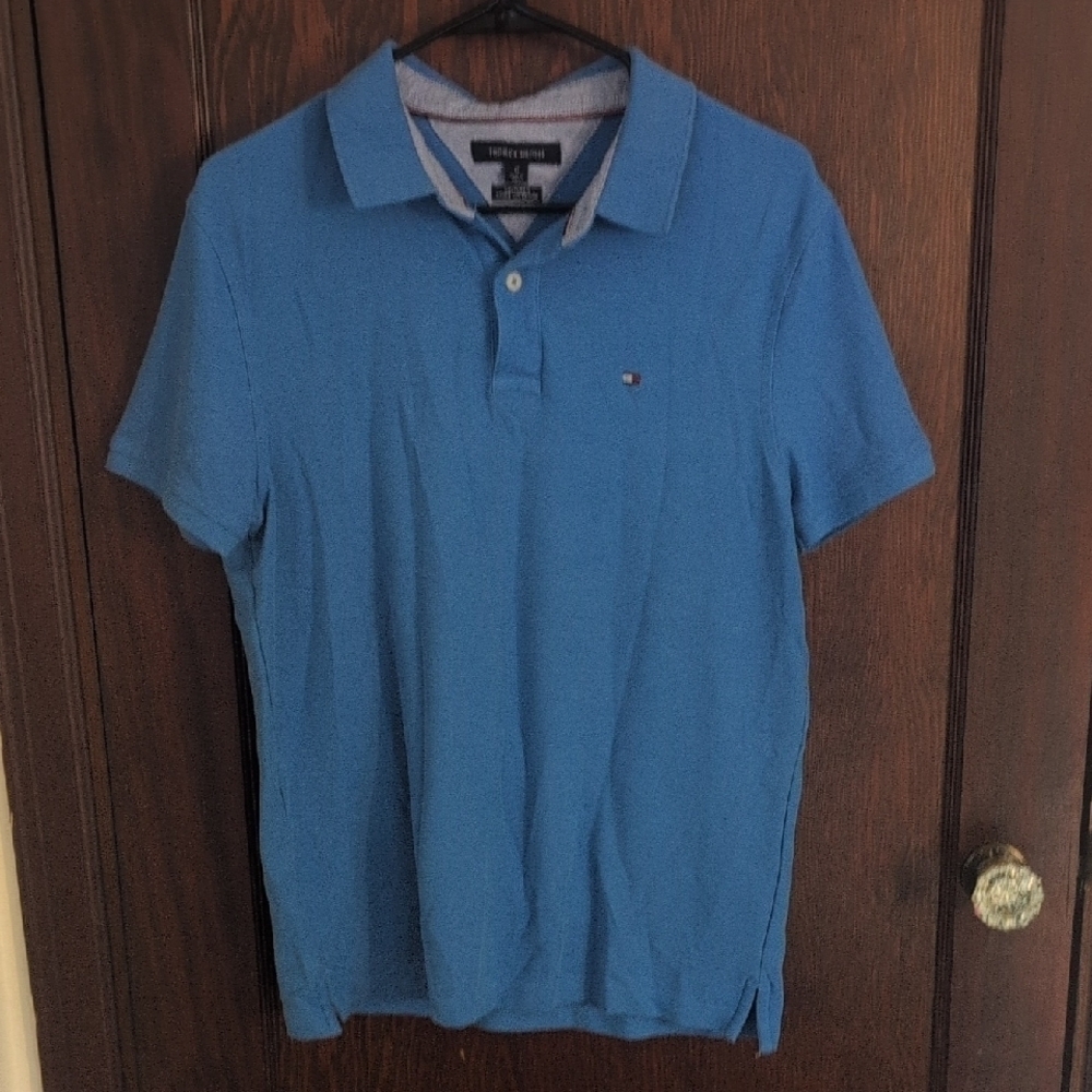 Tommy Hilfiger Blue Short Sleeve Classic Polo Size Mens Medium